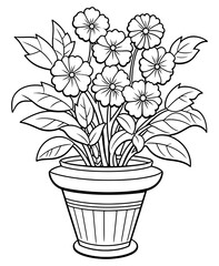 flower coloring page adult