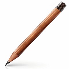 Isolated brown pencil on white background
