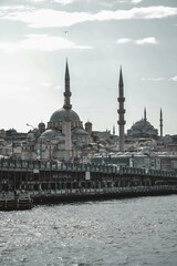 Naklejka premium blue mosque city