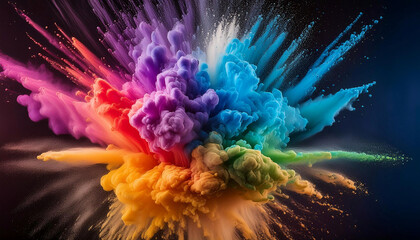 explosion de poudre de peinture 
