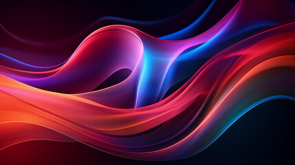 Colorful Abstract Wave Art Background