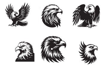 a bald eagle silhouette vector illustration