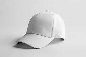 Fototapeta premium Sports Cap Mockup, solid stark White background, focused lighting, for advertising 