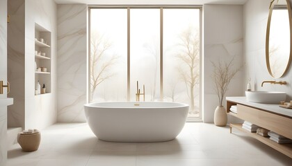 white and gold theme modern interior