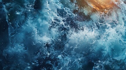 osy mystery genre meets high fantasy in a top view depiction of Cold and Blizzard personified as two ethereal sisters embracing the Earth, with an aura of mystery, 