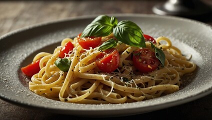 Delectable Illustration of a Mouthwatering Plate of Pasta