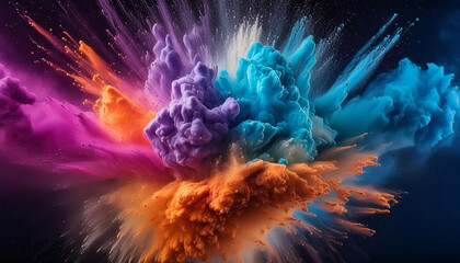 explosion de poudre de peinture 