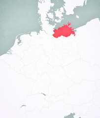 Map of Germany - Mecklenburg-Vorpommern