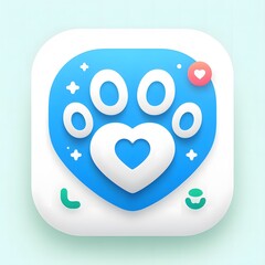 Virtual Pet Care App Icon Design