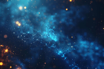 Obraz premium Computer generated blue and orange galaxy in space, showing beauty and vastness