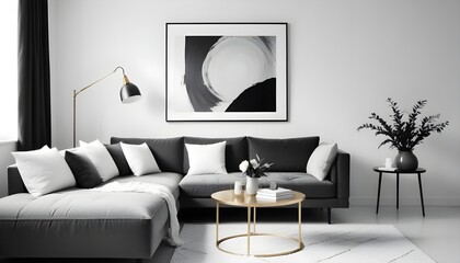 white and gold theme modern interior