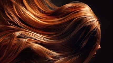 Naklejka premium Melting for long hair, Beauty salon services cool 