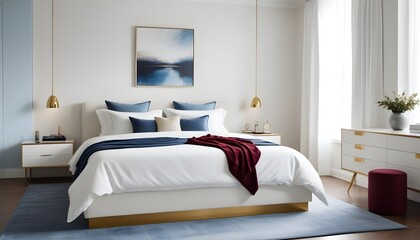 white and gold theme modern interior