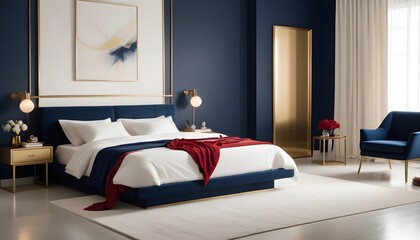 white and gold theme modern interior