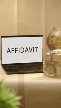 VERTICAL VIDEO OF AFFIDAVIT DISPLAYED IN LEGAL LAPTOP SCREEN