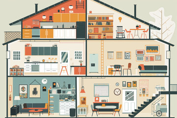 Fototapeta premium Digital Innovation in Architectural Home Design