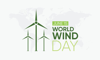 world wind day vector, 15 june world wind day