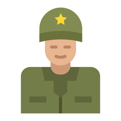 Soldier flat icon
