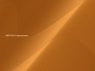 Abstract shining wave lines on brown background. Dynamic wave pattern. Modern wavy lines. Futuristic technology concept, for banners, posters, brochures, flyers, certificates, websites, etc.