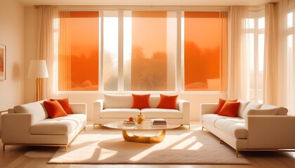Fototapeta premium white and gold theme modern interior