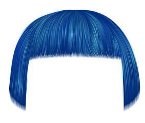 trendy hairs brunette blue colors . kare fringe . beauty fashion
