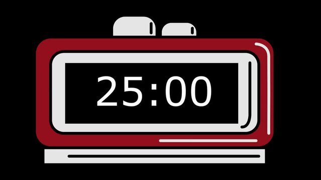30 seconds digital countdown clock/timer animation 4k, UHD