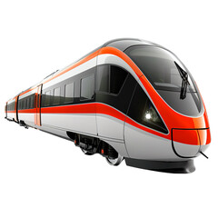 Electric train die cut PNG style isolated on white and transparent background