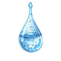 Water conservation icon die cut PNG style isolated on white and transparent background