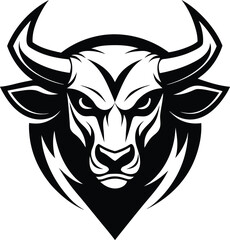 bull head vector isolated on white background eps 10