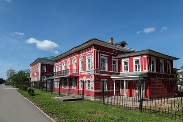 Residential building of the XIX century on Gogol Street, 51. Architectural monument. Vologda, Russia