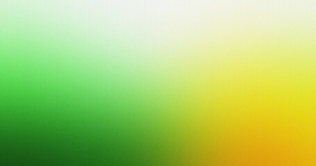 Greenish yellow illuminated spots on white, grainy color gradient background, noise texture effect, copy space	