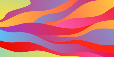 Abstract modern illustration with color waves.