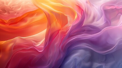 Obraz premium An abstract art piece with flowing lines and harmonious color gradients, designed to evoke a sense of calm and contentment within the viewer. Clipart illustration style, clean, Minimal,