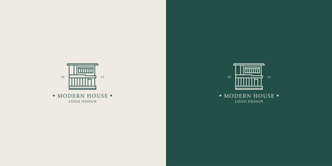 Modern house logotype. House logo design. Vector illustration.