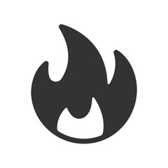 Fire glyph vector icon isolated on white background. Fire glyph vector icon for web, mobile and ui design