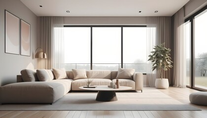 Fototapeta premium white and gold theme modern interior