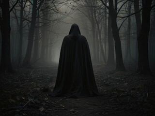 person in the graveyard