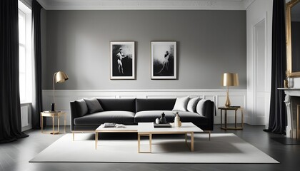 white and gold theme modern interior
