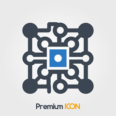Obraz premium Quantum Computing Icon
