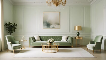 white and gold theme modern interior