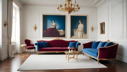 white and gold theme modern interior