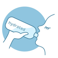 水分補給を促す横顔