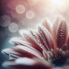 Flower,raindrop, Bokeh Light Effect,glare, flash, light
