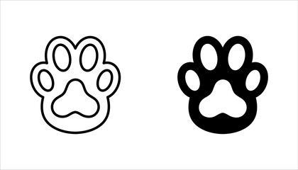 Paw icon set. vector for web and mobile app. paw print sign and symbol. vector illustration on white background