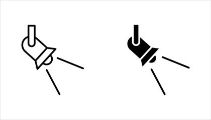 spotlight icon set. Searchlight icon. vector illustration for mobile concept and web design on white background