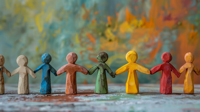 A group of people who formed a line, holding hands. This simplicity of the gesture carries a profound message of unity, solidarity and the power of common action.