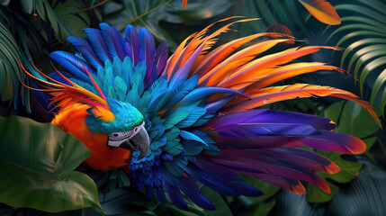 Fototapeta premium Intricate Dance of the Bird-of-Paradise: A Display of Nature's Finest
