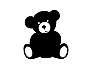 Teddy bear icon vector. Teddy bear vector design and illustration. Teddy bear silhouette isolated white background