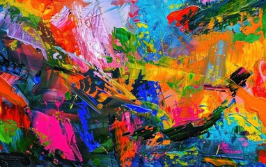 Vibrant Abstract Paint Explosions