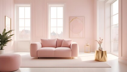 white and gold theme modern interior